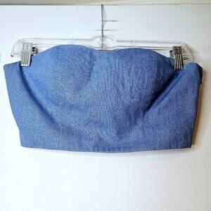 Julien David Cropped Bustier Top